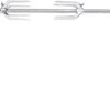 Adjustable Portable Battery Operated Professional Outdoor BBQ Rotisserie Spit with Motor, Silver PRO