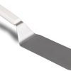 Soro Essentials- 8" x 3" Stainless Steel Cake Turner Spatula with Offset Blade and White Color Handle- Turner Spatula Griddle Scraper and Pancake Flipper Great Flat Top Griddle