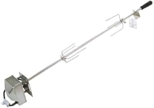 Spire 36 in. Stainless Steel Rotisserie Chicken Grilling Kit with Motor, 1/2 in. Rod, 4 Forks and Hardware, Outdoor Cooking & Grills, BBQ Grills, Fits up to 36" Fireboxes, 790-0006B
