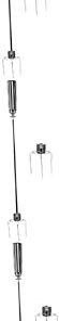 POPETPOP 3 Sets Oven Supply Kitchen Gadget Grill Spit Rod and Break Resistance Stainless Steel Fork Set
