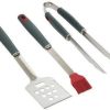 JHUS 3-Piece Handle Barbeque Tool Set Griddle Accessories Grilling Accessories Grill Brush BBQ Accessories Smoker Grill Kitchen Set Grill Accessories Camping Grill Basting Brush Grill accessorie