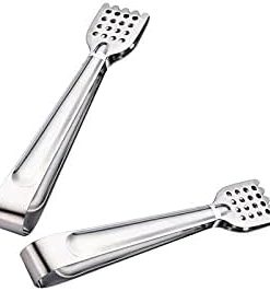 Cooking Tongs Barbecue Salad Food Clip BBQ Tongs Food Clips Bread Clamp Grill Tongs Kitchen Baking Tool (7 Inch+9 Inch)