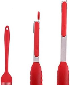 Cooking Tongs New 3Pcs/Set Silicone Barbecue Tools Set Professional Food Tongs Silicone Basting Brush BBQ Tools Outdoors