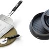 Enhance Outdoor Cooking with 3-Shelf Grill Table, Stainless Steel Top, Tool Hooks & Wheels, BBQs, Grey 4