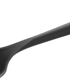 STAUB Silicone Wok Turner, Black, 12.2 Inch, Oval Shape, Wood Handle