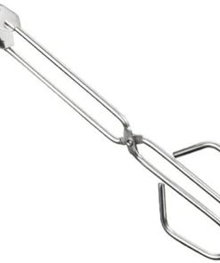 BBQ Tools Stainless Steel Scissors Type Grilled Food Clip Barbecue Accessories Portable Tongs Outdoor Gadget (Size : 25.5cm)