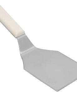 Soro Essentials- 5" x 4" Stainless Steel Hamburger Turner with Offset Blade and Plastic Handle- Turner Spatula Griddle Scraper and Pancake Flipper or Hamburger Turner Great for BBQ Grill