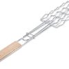 2PCS Heavy Duty Extended Charcoal Clamp Sturdy Firewood Tongs for Outdoor BBQ & Charcoal Tong for Grilling and Cooking 3