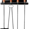 BBQ SET 5 tools | Custom engraved/personalized grilling set with 5 useful Barbeque grilling tools | Barbecue Utensils Gifts for Men & Women | In natural bamboo case | Grill Utensils Set for Dad 4