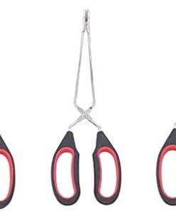Cooking Tongs BBQ Tools Barbecue Scissor Tongs Grilled Food Tong Long Handle Scissor Bread Roast Clip Kitchen Baking Tongs (Medium) 2