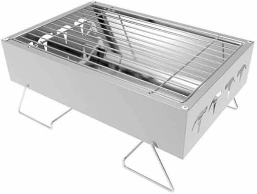 Stainless Steel BBQ Grill Mini BBQ Grill Portable Folding Barbecue Grill Home Camping Cooking Tool BBQ Accessories