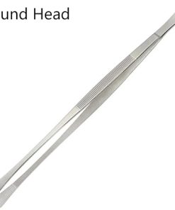 BBQ Tongs, BBQ 30cm Stainless Steel Barbecue Tongs Food Tongs Food Clip Barbecue Buffet Tool BBQ Accessories Round/Sharp Mouth Cooking Tweezers Accessories(Round Head) 2