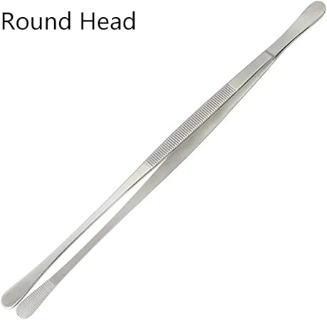 BBQ Tongs, BBQ 30cm Stainless Steel Barbecue Tongs Food Tongs Food Clip Barbecue Buffet Tool BBQ Accessories Round/Sharp Mouth Cooking Tweezers Accessories(Round Head) 2 BBQ Tongs, BBQ 30cm Stainless Steel Barbecue Tongs Food Tongs Food Clip Barbecue Buffet Tool BBQ Accessories Round/Sharp Mouth Cooking Tweezers Accessories(Round Head) - Image 2