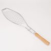 Stainless Steel Fish Grill Basket Portable Outdoor Tool Durable Vegetable Grill Clip Mesh for Camping and Picnics Easy to Clean and Operate Grill Rack 4