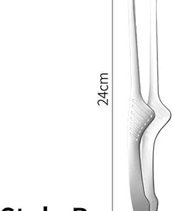 BBQ Tongs, BBQ Food Tongs Barbecue Clips Stainless Steel Grill Cooking Chief Tong Kitchen Bread Baking Outdoor Grilling Steak Accessories(Style B) 2