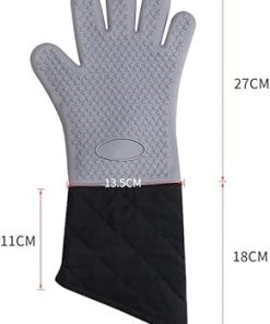Microwave Gloves Gloves Baking hot Pot Tray Dish Bowl Holder Oven Mitts Kitchen Baking Cooking Tool(D) 2