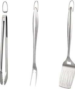 BBQ Accessories Stainless Steel BBQ Tools Fork Tongs Shovel for Camping Outdoor Use