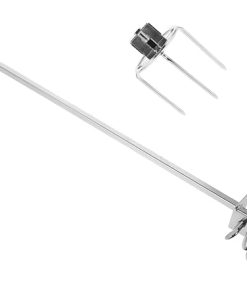 Toyvian 1 Set Grill Rotisserie Fork Handle Easy Clean Rotating Spit Rod for Chicken Fish Meat for Outdoor Bbqs and Picnics