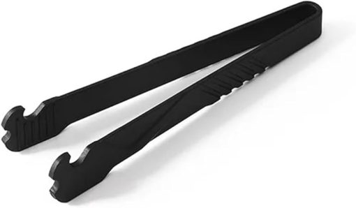 BBQ Tongs, BBQ Food Toast Tongs Trivet Tongs for Kitchen Tongs Non-Slip Cooking Clip Clamp BBQ Salad Tools Grill Kitchen Accessories(Black)