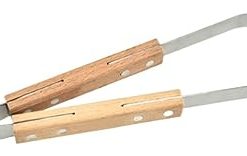 Grill Tongs BBQ Tongs Wooden Handle Grill Clips Suitable for Outdoor Camping Grill Cooking Tools Grill Tongs for BBQ