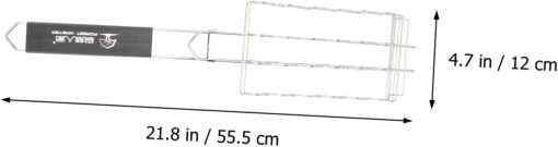 Grill Rack 1pc Wave Shaped Wire Grilling Rack Practical Mat Grilling Mesh Stainless Steel Barbecue Tool - Image 2