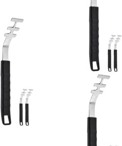 3sets Bbq Tool Set Grill Grate Lifter Stainless Steel Rack Gripper Perfect for Outdoor Cooking 3pcs*3