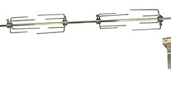 Mont Alpi 805 Stainless Steel Heavy Duty 44 inch Electric Motor Portable Deluxe Barbecue Rotisserie Grill Kit - Hexagon Spit Rod - 120V 4 Watt 60Hz - Holds up to 25 lbs - Fits All 805 Grills - MAROTIS