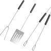 sturdy Iron Griddle Caddy, Portable Outdoor Barbecue Grill Organizer, Magnetic Tool Holder with Knife and Paper Towel Rack, Space Saving Design for 28 36in Pans 3