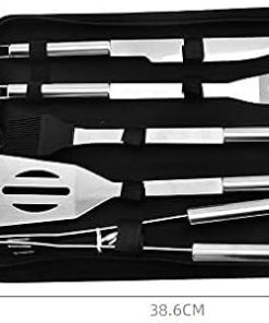 5Pcs Heavy Duty Grill Tools, Stainless Steel Grill Utensils Set, BBQ Grill Accessories Tools Set, Grilling Accessories with Handbag for Outdoor Barbecues, Kitchens 2