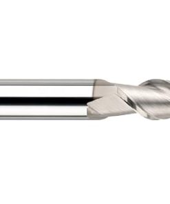 32036 44 Ski-Carb High Performance End Mill, Uncoated without Flat, 5/16″ Cutting Diameter, 1-3/8″ Cutting Length, 3/8″ Shank Diameter, 3-1/8″ Length, 015-.060″ Corner Radius 2