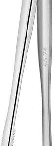 BBQ 2Pcs Kitchen Tongs Stainless Steel Barbecue Tongs Clip BBQ Grill Meat Tongs Cooking Tweezers for Food Utensils Kitchen Tools Accessories(Silver-30.5CM 2Pcs)