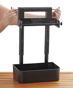 Mr. Bar-B-Q Adjustable Grilling Caddy with Extended Hook, Store All Grilling Accesories in One Place, BBQ Caddy for Outdoor BBQ, Picnic, Camping, Roller Towel Holder, Kitchen Storage Organizer Caddies 2