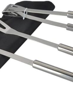 Stainless Steel 3-Piece Barbecue Tools Set, Stainless Steel Mounted Barbecue Tools Set Outdoor Barbecue Tools Outdoor 2 Sets from The Sale (Including: Shovel Clip Fork) 2