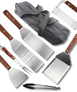 BBQ Grill Accessories Tools Set Stainless Steel Grilling Tools Heavy Duty BBQ Accessories with Heat Resistant Handle Suitable for Camping Kitchen