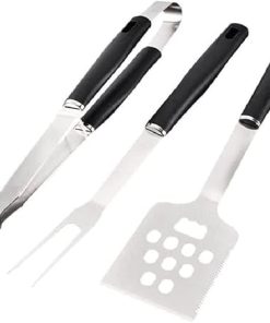 BBQ Grill Accessories, Heavy Duty Stainless Steel BBQ Tool Set for Men, Grilling Kit for Camping, Kitchen, and Outdoor Use