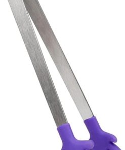 BBQ grill tongs, Food Clips Stainless Steel Kitchen Cooking Salad Serving Clips BBQ Silicone Tool Clips Pliers