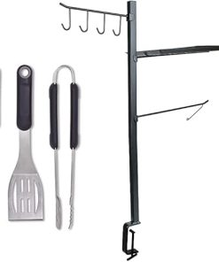 Grilling Accessories Set + BBQ Organizer | 5 Piece Grill Tools Set for Barbecue, Outdoor Grilling & Camping 2