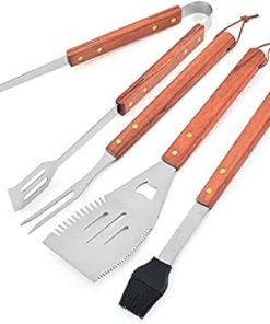 Outdoor Camping Barbecue Shovel Barbecue Accessories 4pc Stainless Steel Barbecue Tool Set Fried Shovel Set Barbecue