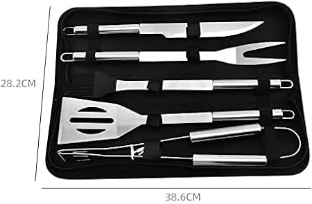 Grilling Accessories BBQ Grill Tools Set, 5PCS Stainless Steel Grilling Kit,Heavy Duty BBQ Accessories for Smoker, Camping, Kitchen Outdoor Barbecue Tools, Easy to Carry 2