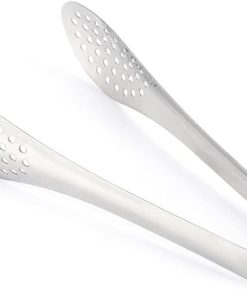Cooking Tongs Stainless Steel Kitchen Clips Heat Resistant Hollow Barbecue Clips Food Clips Kitchen Tool Accessories Tongs(14 inch)
