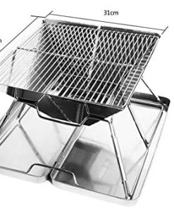 Folding Stainless Steel BBQ Portable Camping s Outdoor Charcoal BBQ Rack Barbecue Accessories for Kitchen Tools 2