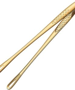 BBQ grill tongs, Stainless Steel Food Clip Long Handle Non-Slip BBQ Steak Clip Kitchen Cooking Tool Accessories PliersS