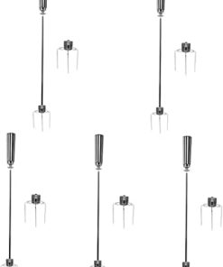 Balacoo 5 Sets Stainless Steel Grill Spit Fork Roast Chicken Fork Kitchen BBQ Tool Air Fryer Accessories