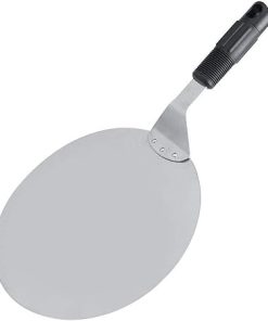 Stainless Steel Pizza Turning Peel, Bread Peel Round Shovel Spatula Paddle, Kitchen Restaurant Baking Tool Transfer Tray for Outdoor Pizza Oven Moving Pizzas Pancakes Cookies or Cakes 2