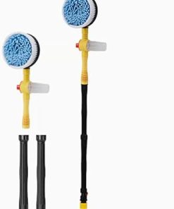 Water Fed Pole Kit Lightweight, Solar Panel Cleaning Brush Rotary Water Supply Pole Brush System, Solar Cleaning Tools Great for Cleaning House Siding, Cars, Trucks, Floors and More.