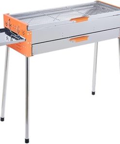 Outdoor Camping Stainless Steel Grill, Foldable Portable Lightweight BBQ Tool for Outdoor Cooking Picnic, Suitable for Travel