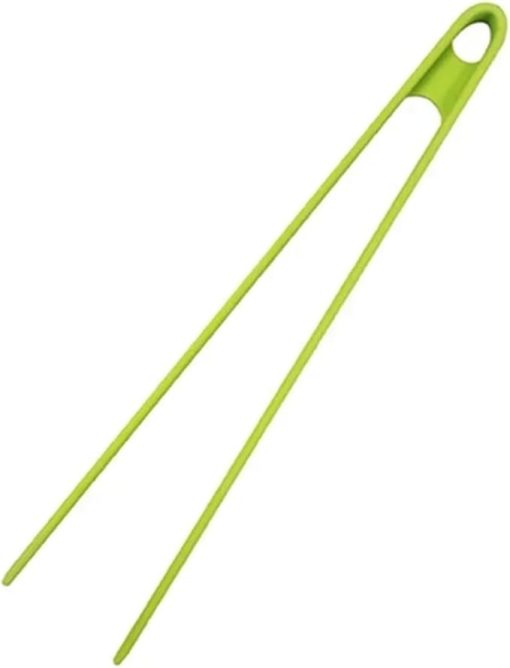 BBQ Tongs, BBQ Salad Food Tongs Anti-Slip Kitchen Utensils Barbecue Clip Three Prong Pliers Cookware BBQ Tool Chef Tools Gadgets Bar Accessories(Green)