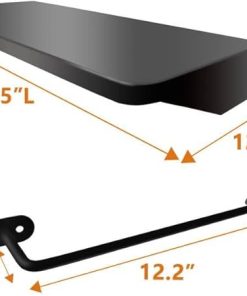 Folding Front Shelf with Hook for Traeger Pro 575, Pro 22, Ironwood 650 Series Pellet Grill, Grill Accessories for Traeger Pellet Grills BAC362 Folding Shelf, 25″ L x 12″ W, Black 2
