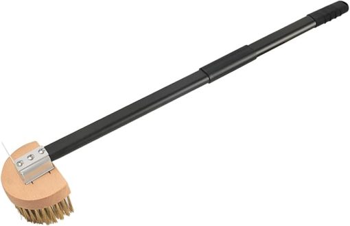 Pizza Oven Brush Copper Brush with Scrapers Home Use Kitchens BBQ 1x Outdoors Easy to Install Pizza Oven Oven Tool, A