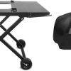 Outdoor Kitchen Island Grill Cart – Solid Fir Wood Cabinet with Stainless Steel Tabletop, Ample Storage, Towel & Spice Racks, Bottle Opener, and Wheels for Easy Grilling (Black) 4